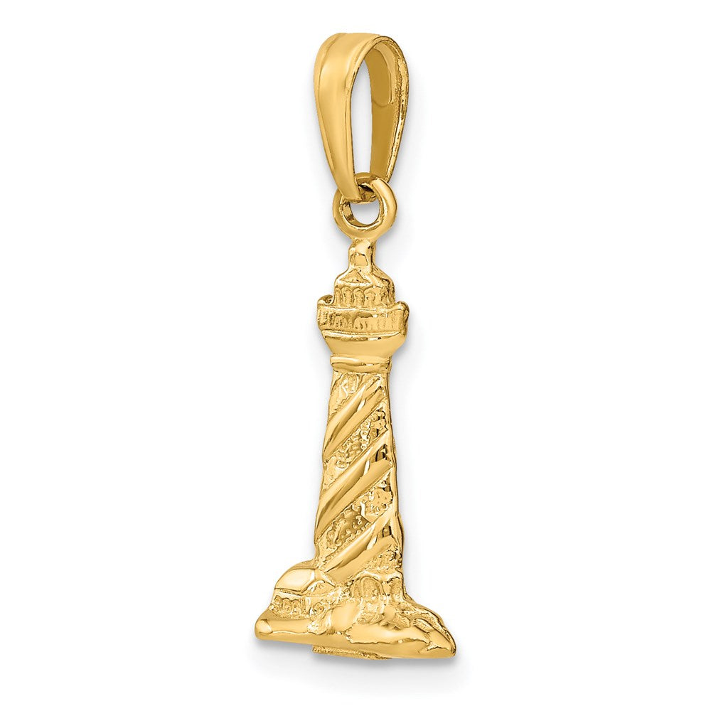 14k Yellow Gold 3D St. Augustine Lighthouse Pendant