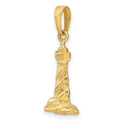 14k Yellow Gold 3D St. Augustine Lighthouse Pendant