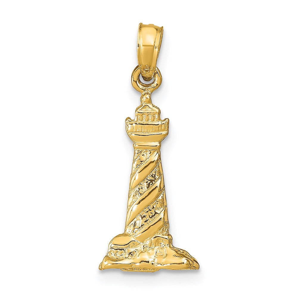14k Yellow Gold 3D St. Augustine Lighthouse Pendant