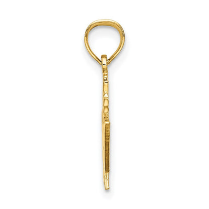 14k Yellow Gold Solid Polished BERMUDA Cruise Ship Charm