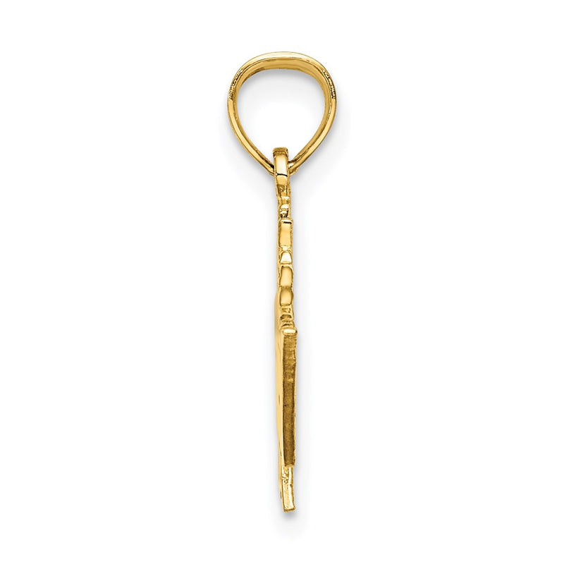 14k Yellow Gold Solid Polished BERMUDA Cruise Ship Charm