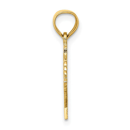14k Yellow Gold Solid Polished ST MARTIN Cruise Ship Charm