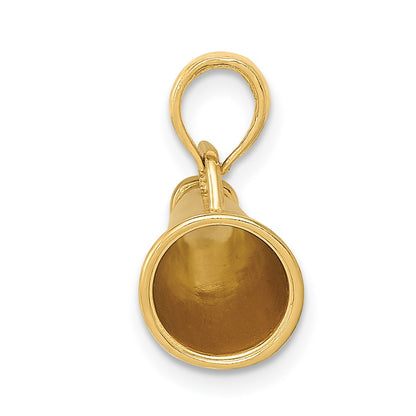 14k Yellow Gold Polished 3-D Small Megaphone Pendant