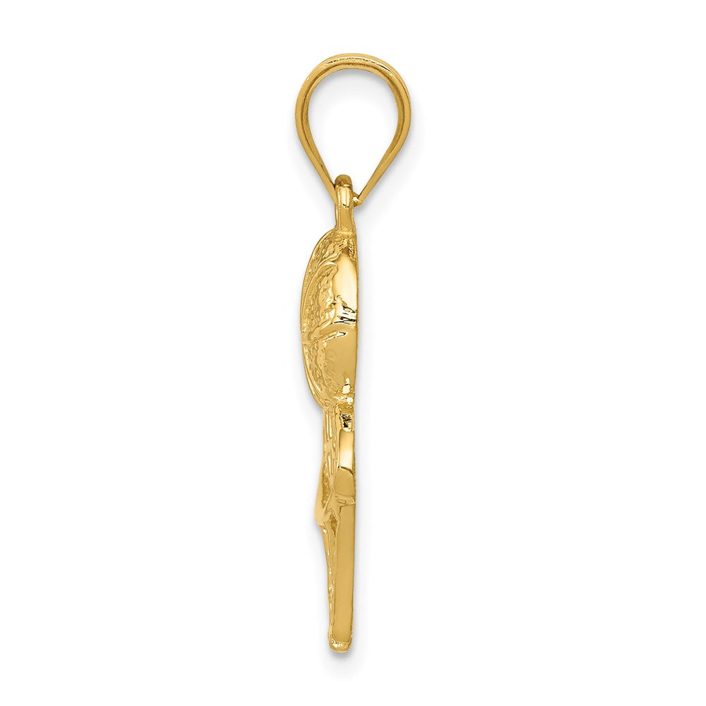 14k Yellow Gold Basketball and Net Charm