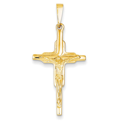 14k Yellow Gold Polished Crucifix Pendant