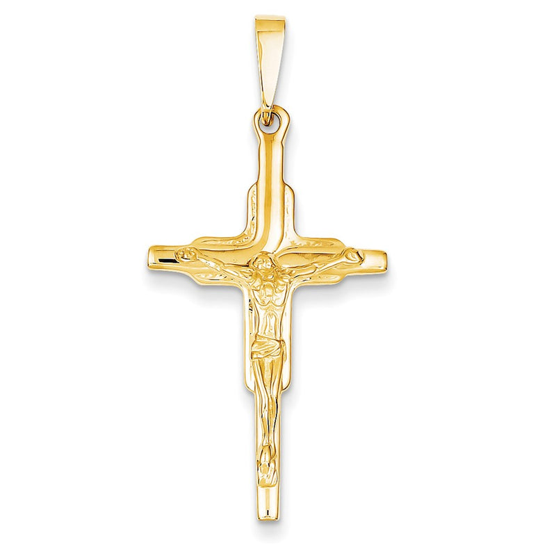 14k Yellow Gold Polished Crucifix Pendant