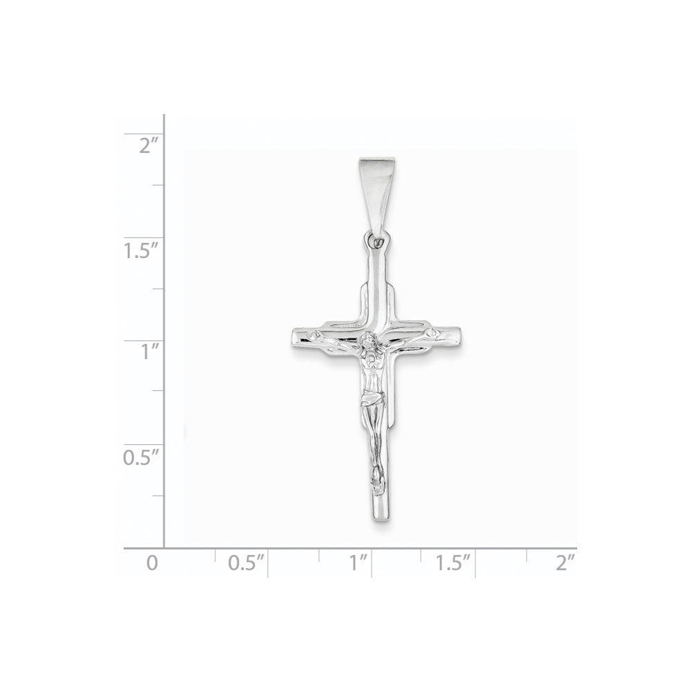 14k White Gold Crucifix Pendant