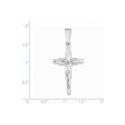 14k White Gold Crucifix Pendant