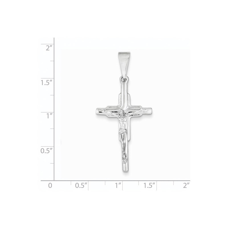 14k White Gold Crucifix Pendant