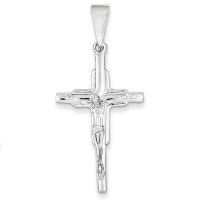 14k White Gold Crucifix Pendant