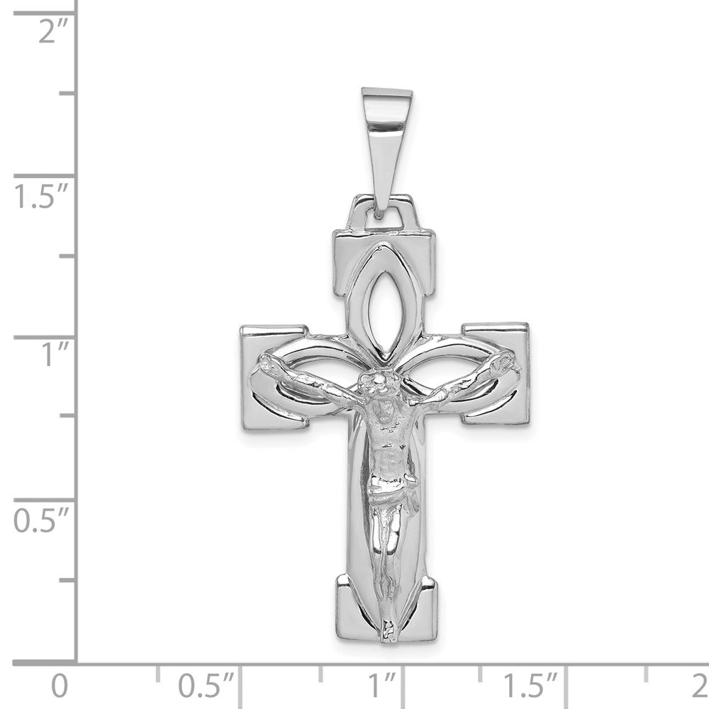14k White Gold Crucifix Pendant