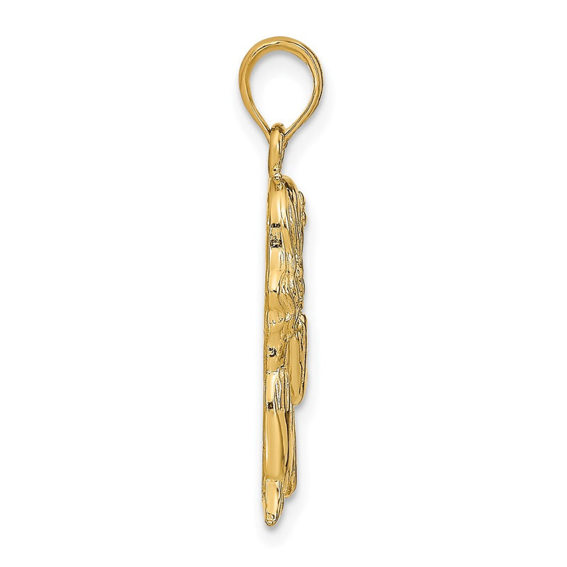 14k Yellow Gold Praying Girl Pendant