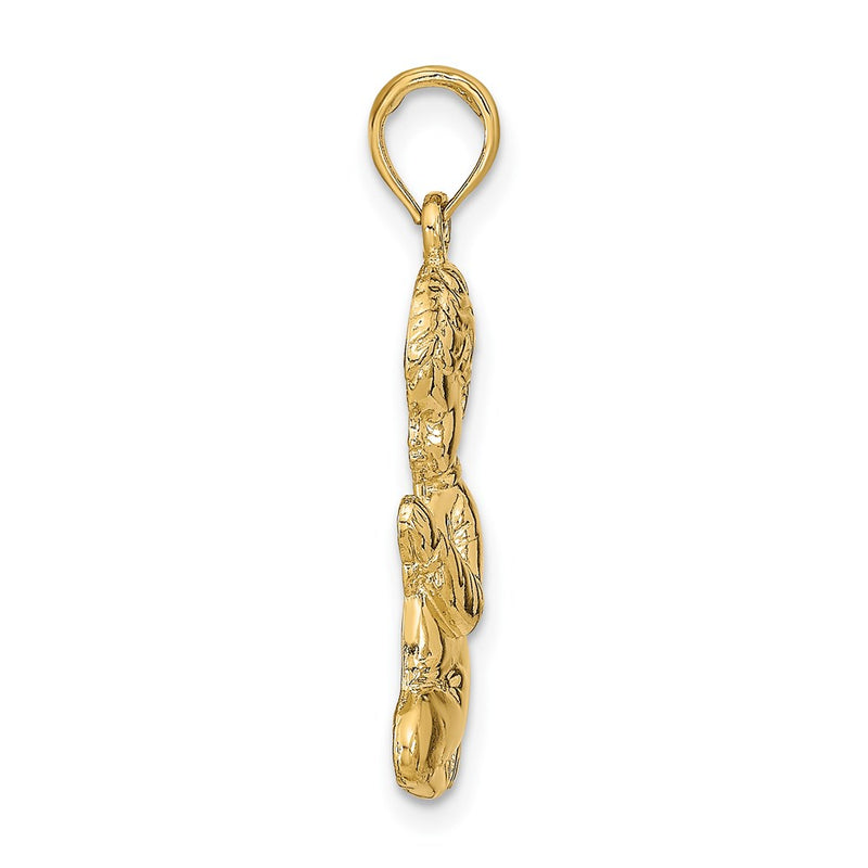 14k Yellow Gold Praying Boy Pendant