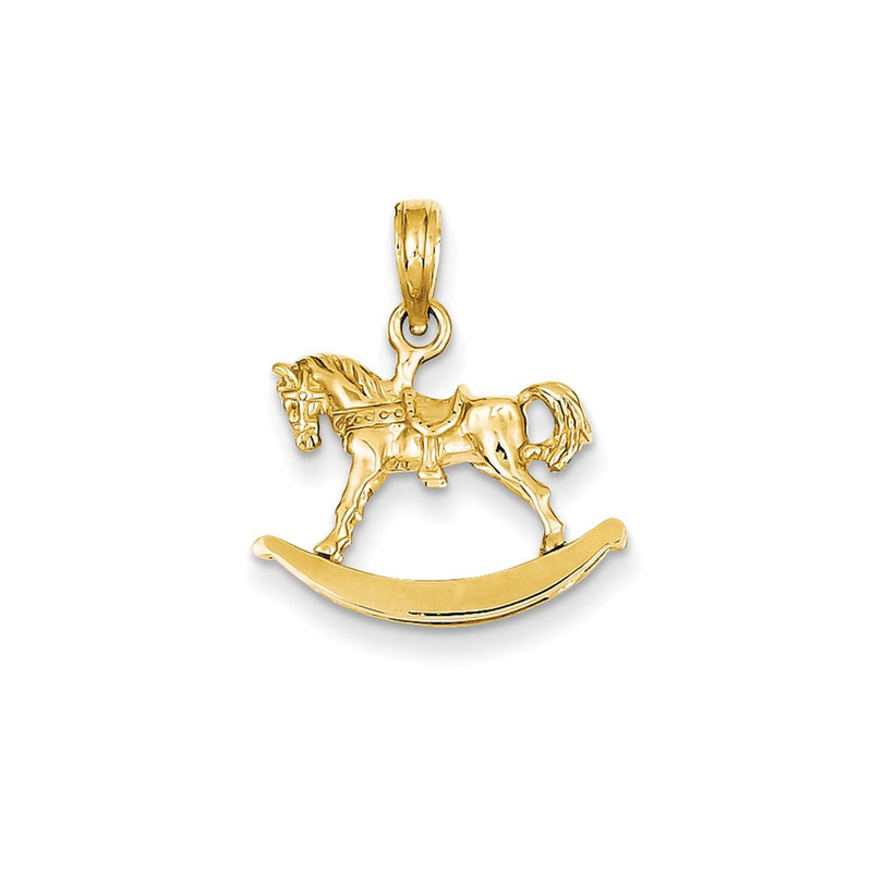 14k Yellow Gold Rocking Horse Pendant