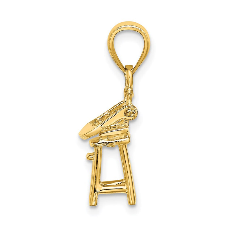 14k Yellow Gold Baby Highchair Charm