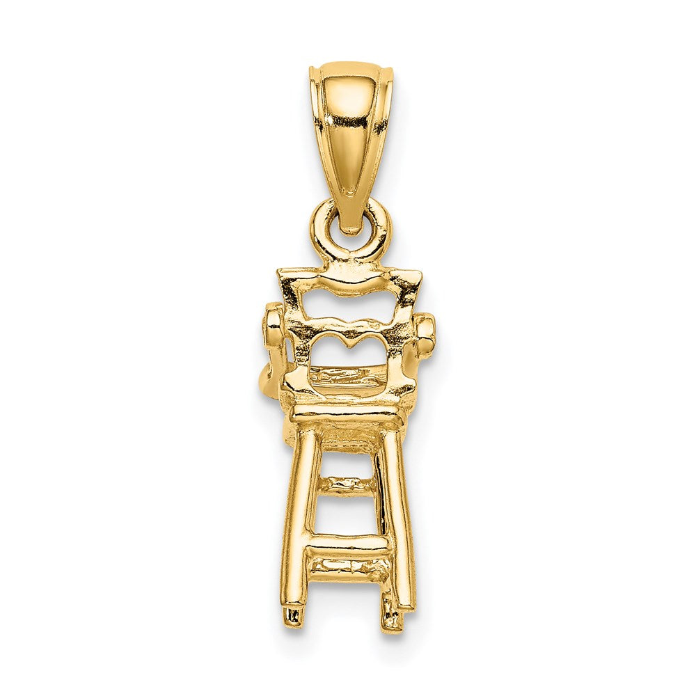 14k Yellow Gold Baby Highchair Charm