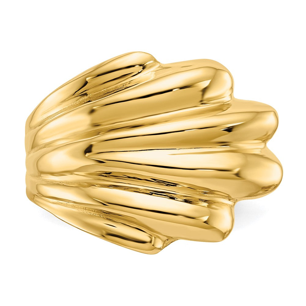 14K Yellow Gold High Polished Dome Ring