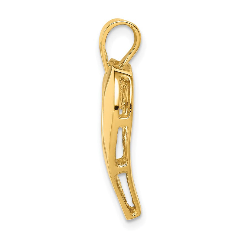 14k Yellow Gold Polished Heart Pendant