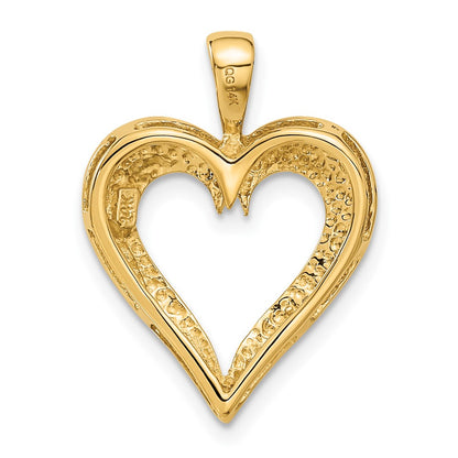 14k Yellow Gold Polished Heart Pendant