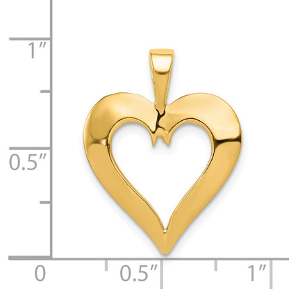 14k Yellow Gold Polished Heart Pendant
