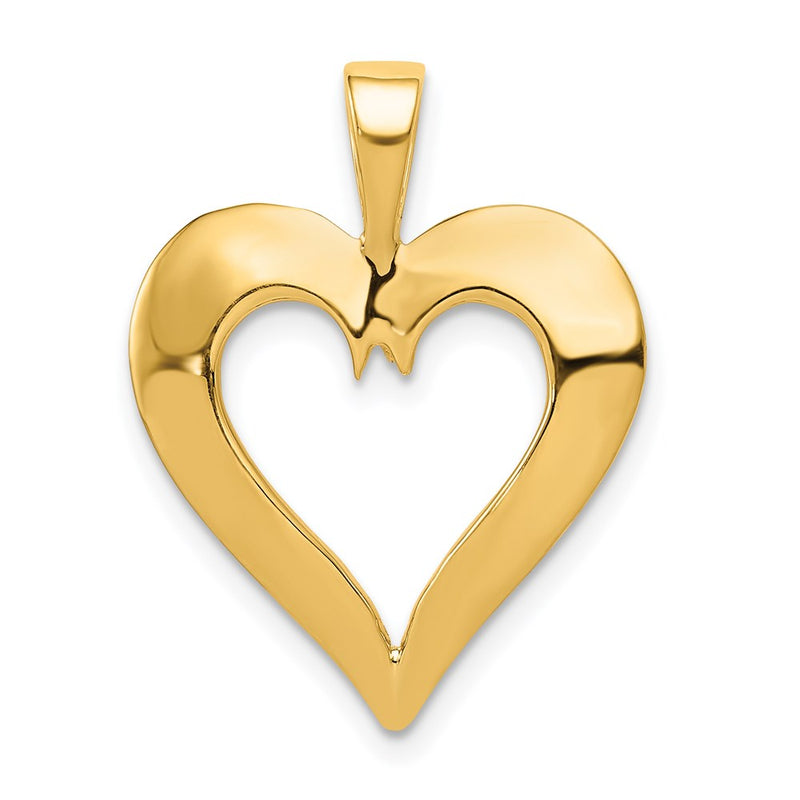 14k Yellow Gold Polished Heart Pendant