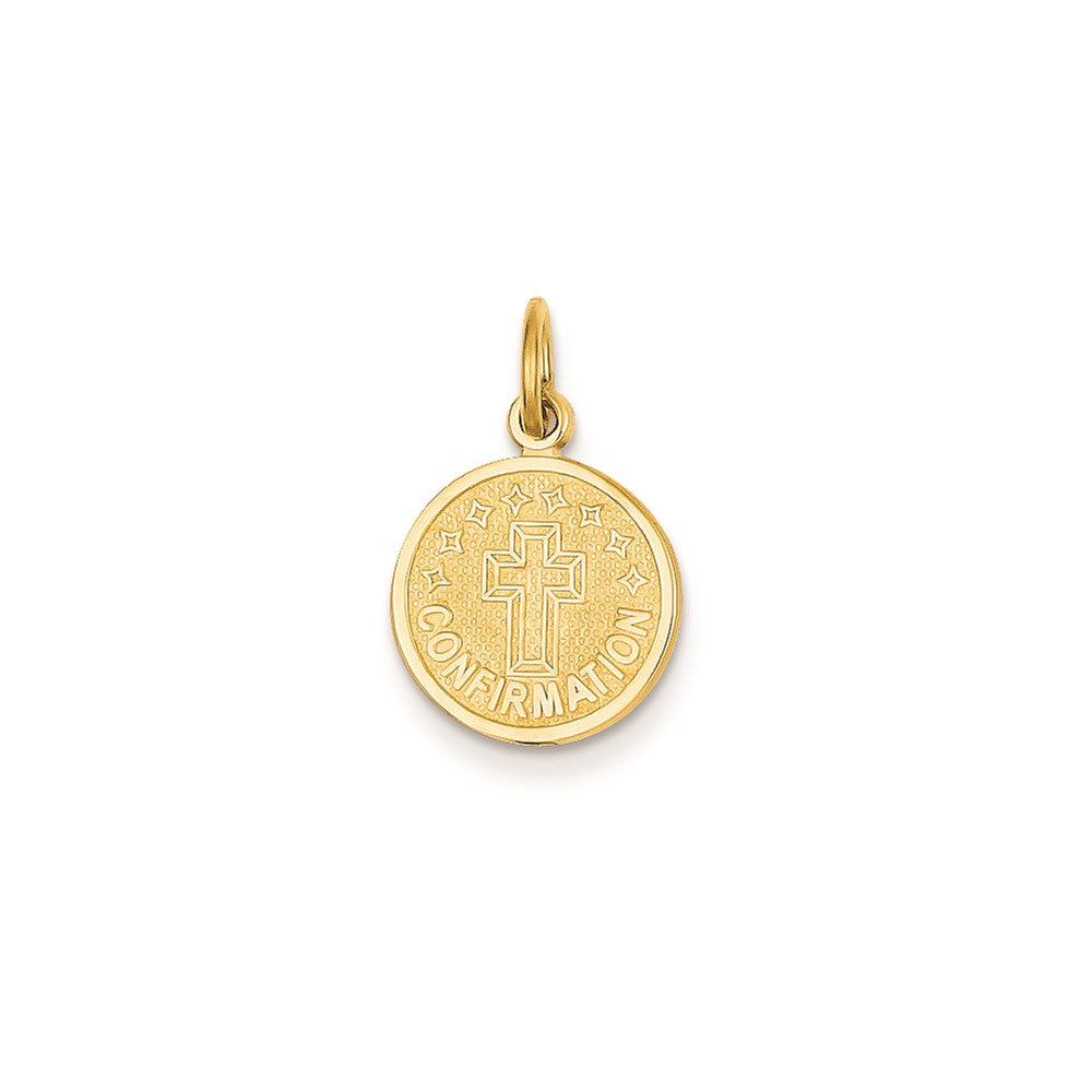 14k Yellow Gold Confirmation w/Cross Medal Charm