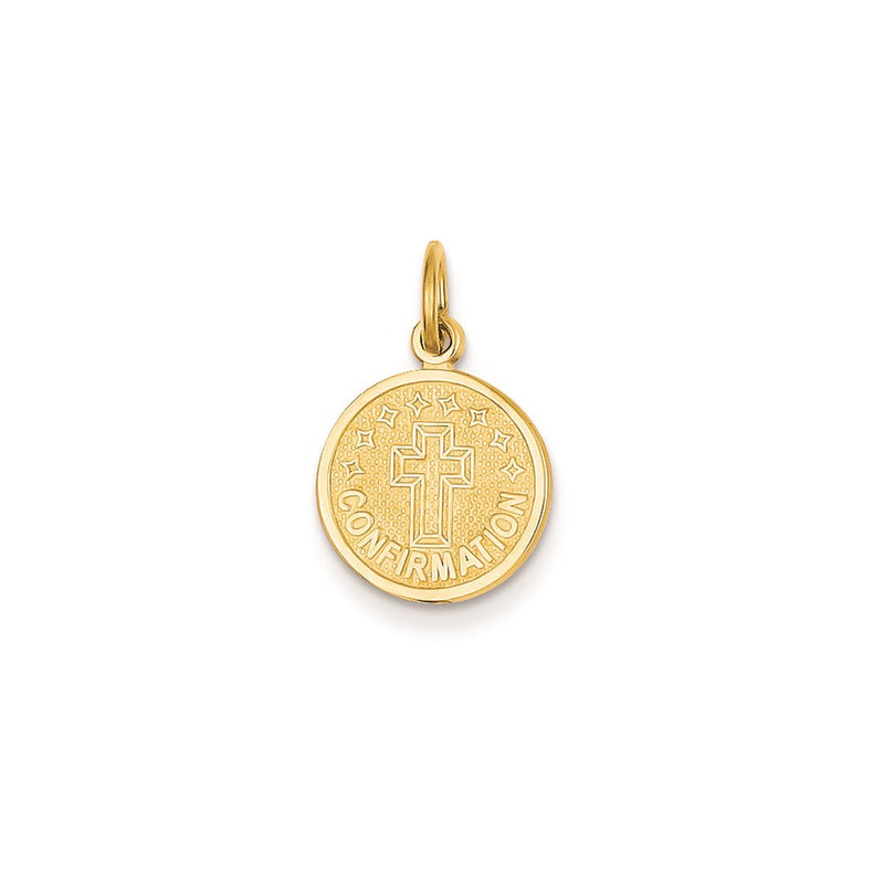 14k Yellow Gold Confirmation w/Cross Medal Charm