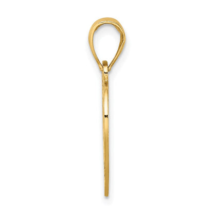 14k Yellow Gold I HEART YOU in Sweetheart Frame Charm