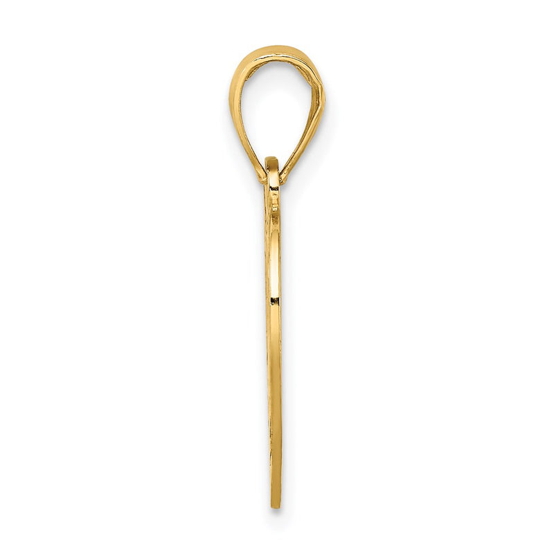 14k Yellow Gold I HEART YOU in Sweetheart Frame Charm