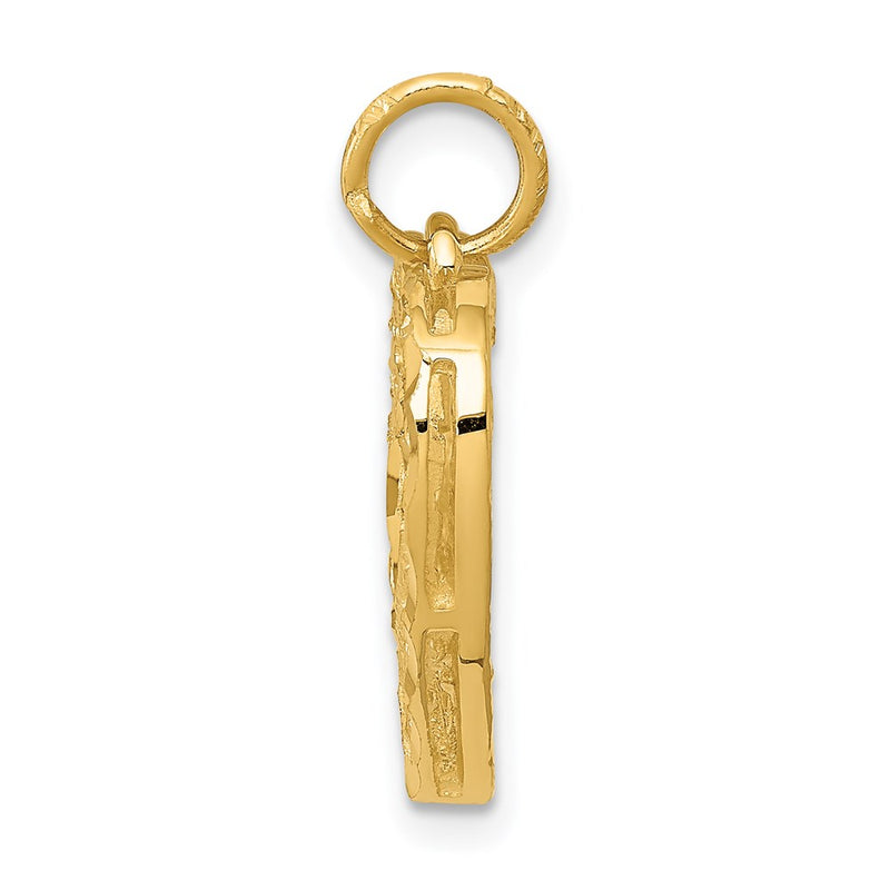 14k Yellow Gold Polished Heart Pendant