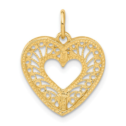 14k Yellow Gold Polished Heart Pendant