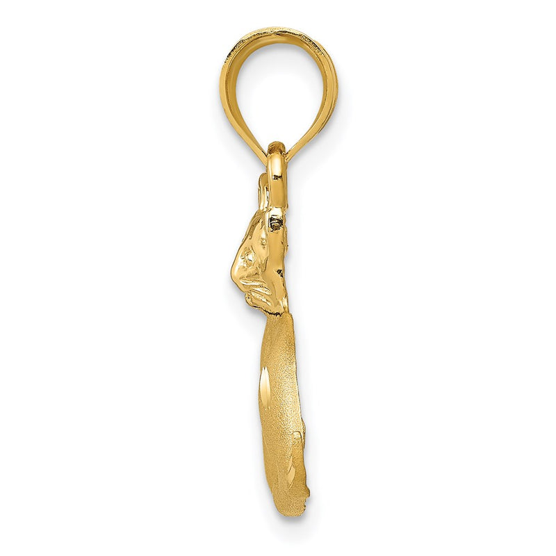 14k Yellow Gold Cat Charm