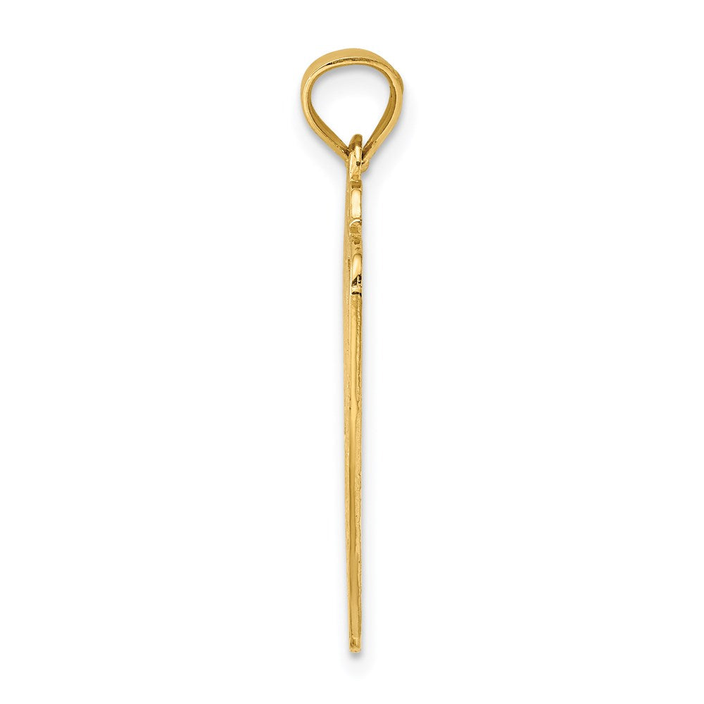 14k Yellow Gold DAD OF THE YEAR PLAQUE Charm