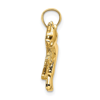 14k Yellow Gold Cow Charm