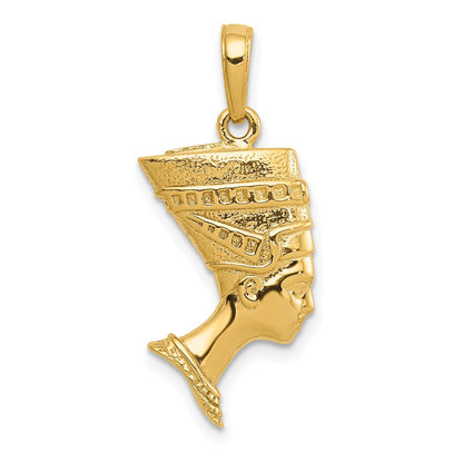 14k Yellow Gold 3-D Nefertiti Pendant