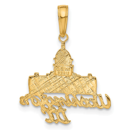 14k Yellow Gold WASHINGTON D.C. Capitol Building Pendant