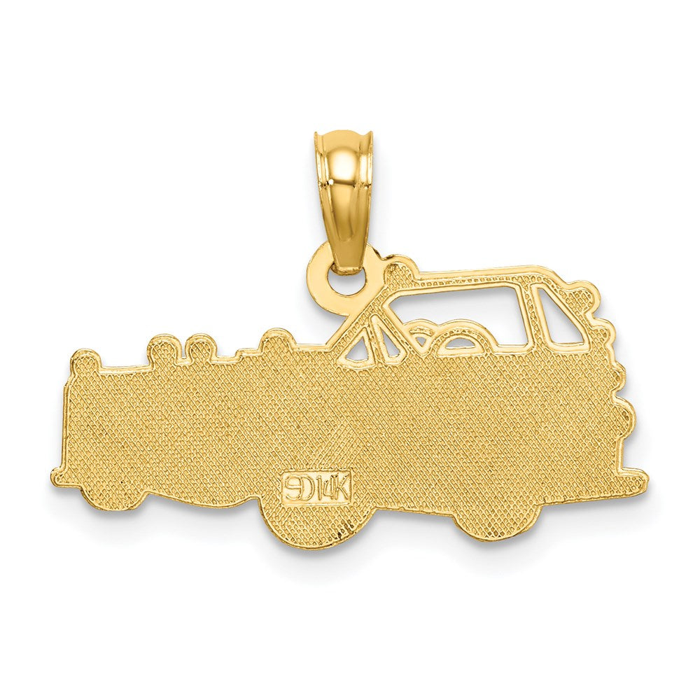 14k Yellow Gold Fire Truck Charm