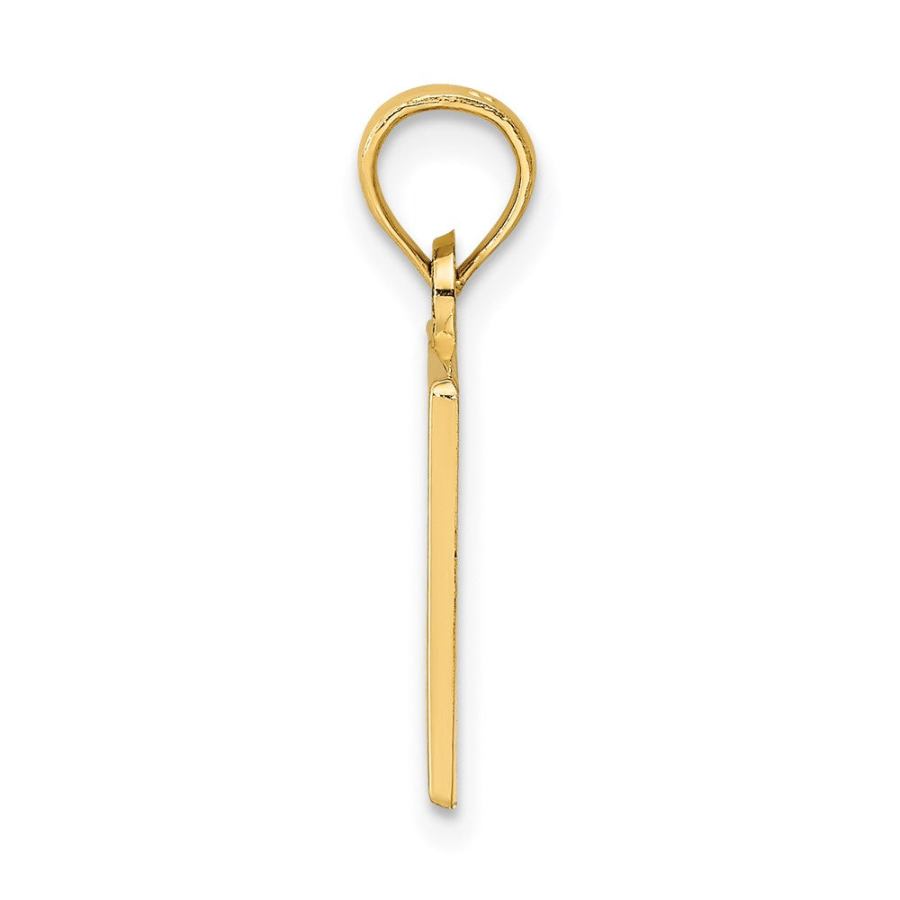 14k Yellow Gold #1 TEACHER Charm