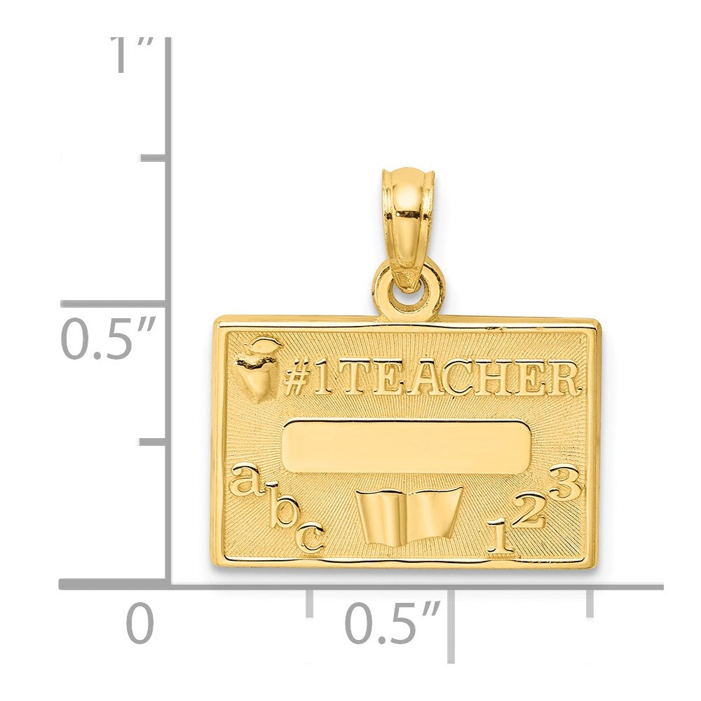 14k Yellow Gold #1 TEACHER Charm