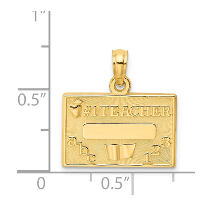 14k Yellow Gold #1 TEACHER Charm