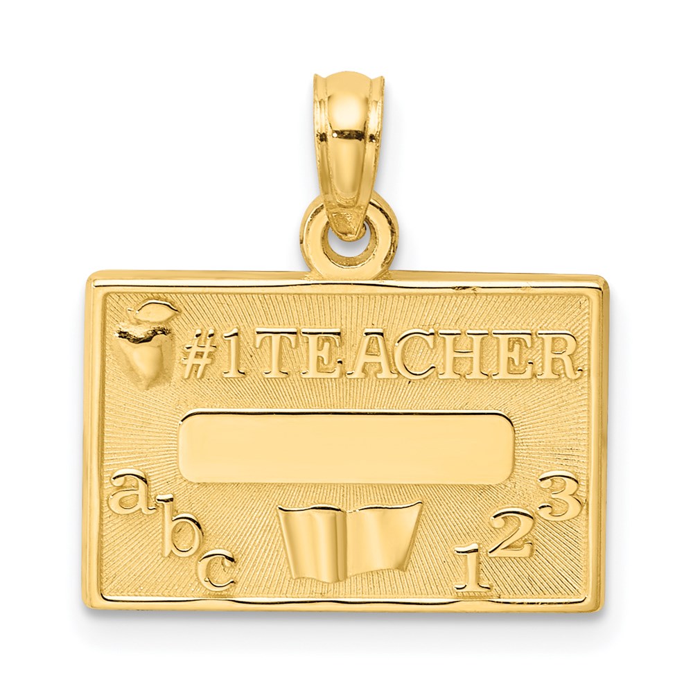 14k Yellow Gold #1 TEACHER Charm