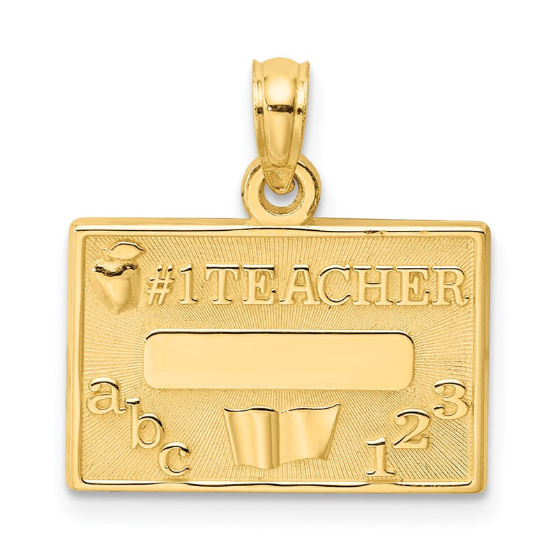 14k Yellow Gold #1 TEACHER Charm
