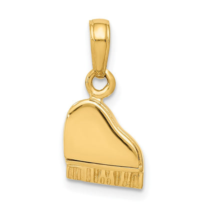 14k Yellow Gold 3-D Piano Pendant with Moveable Lid Pendant