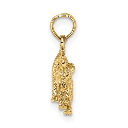 14k Yellow Gold 3-D Taurus Zodiac Charm