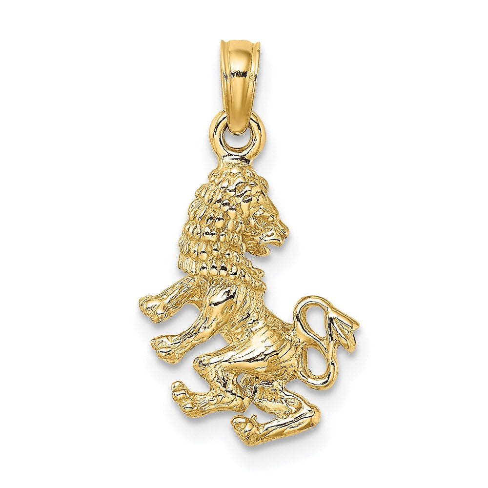 14k Yellow Gold 3-D Leo Zodiac Charm