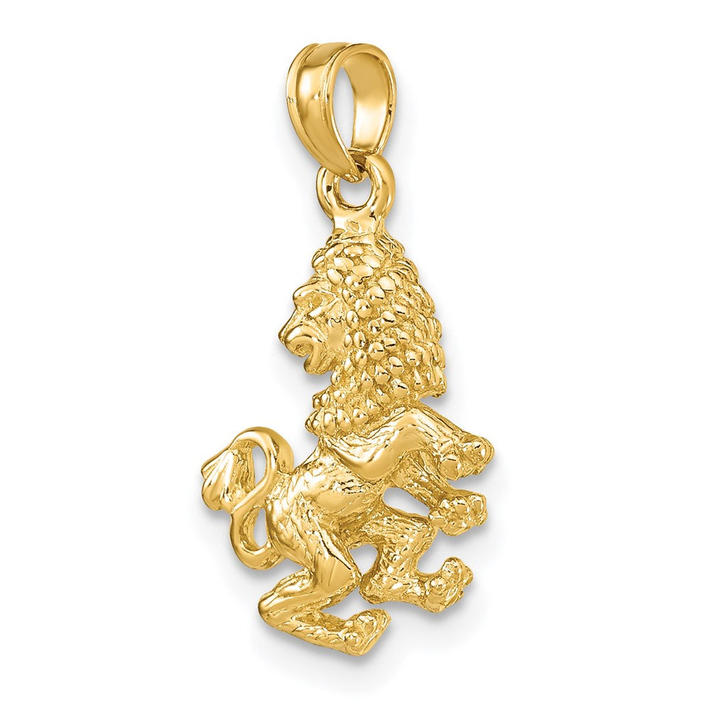 14k Yellow Gold 3-D Leo Zodiac Charm