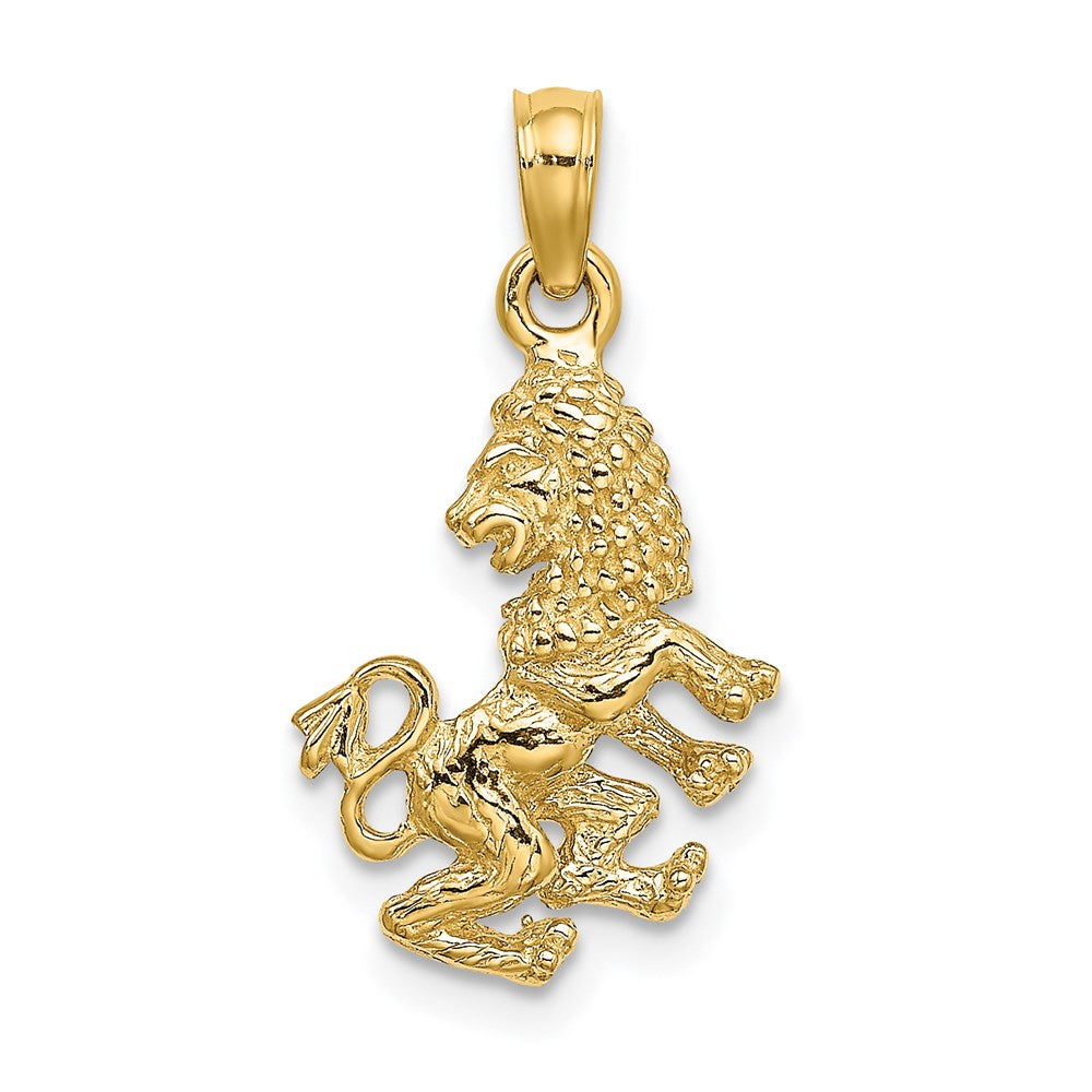 14k Yellow Gold 3-D Leo Zodiac Charm