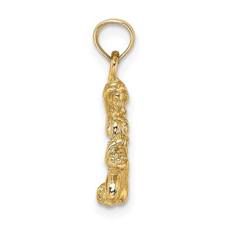 14k Yellow Gold 3-D Virgo Zodiac Charm