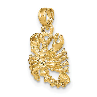 14k Yellow Gold 3-D Scorpio Zodiac Charm