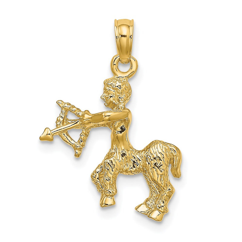 14k Yellow Gold 3-D Sagittarius Zodiac Charm